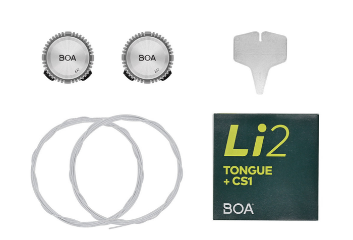 BOA Zero+ Dial D Kit - Silver/White Lace