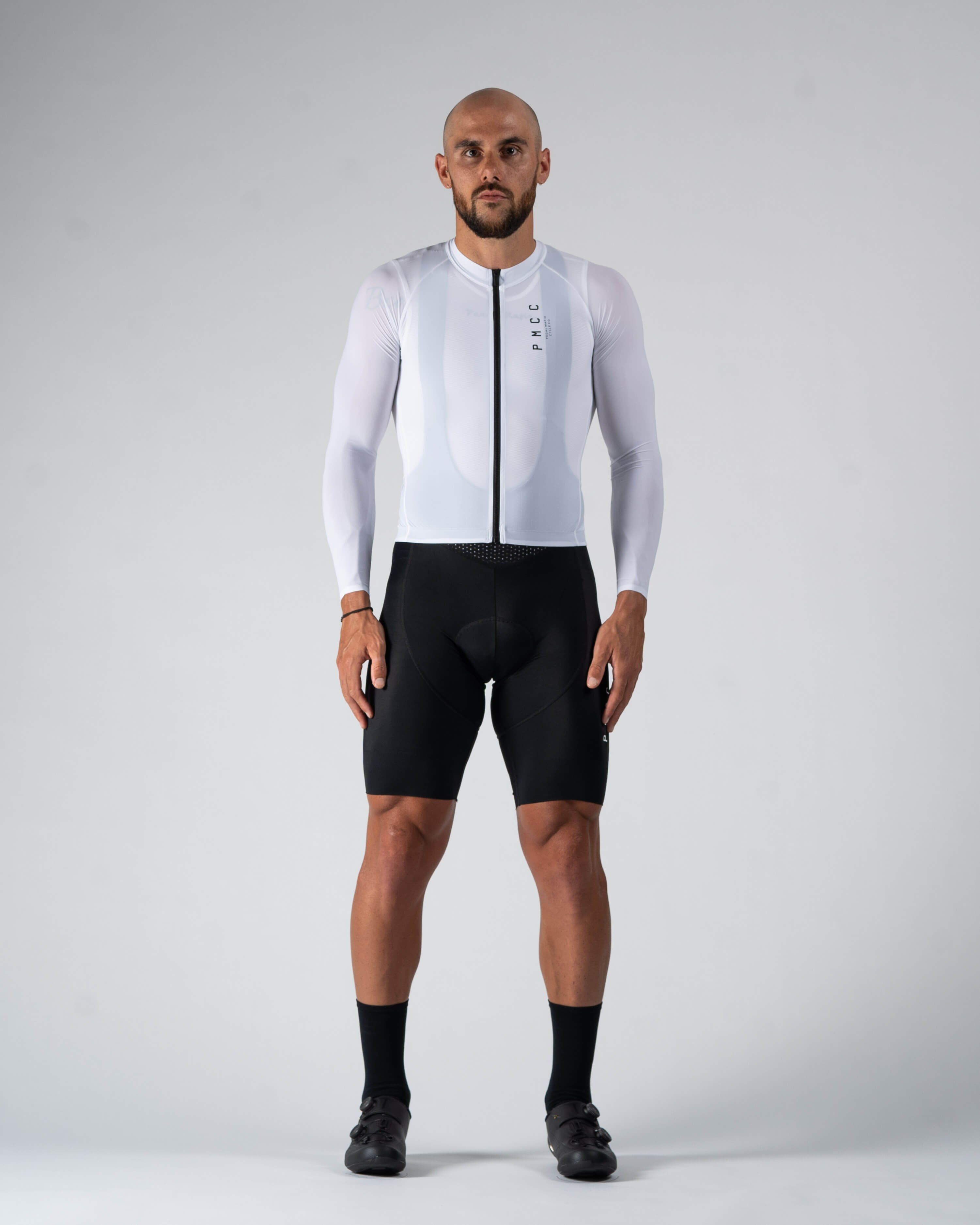 Mens PMCC Jersey - White Black V2 – Pedal Mafia Australia